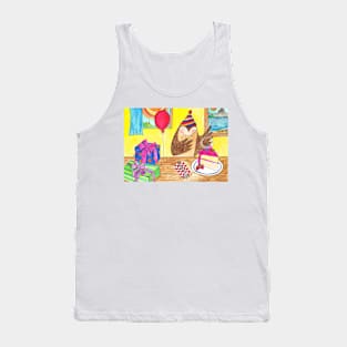 Birthday Owl Tank Top